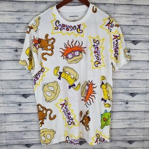 Nickelodeon Rugrats Men's White Tee Shirt Sz Large